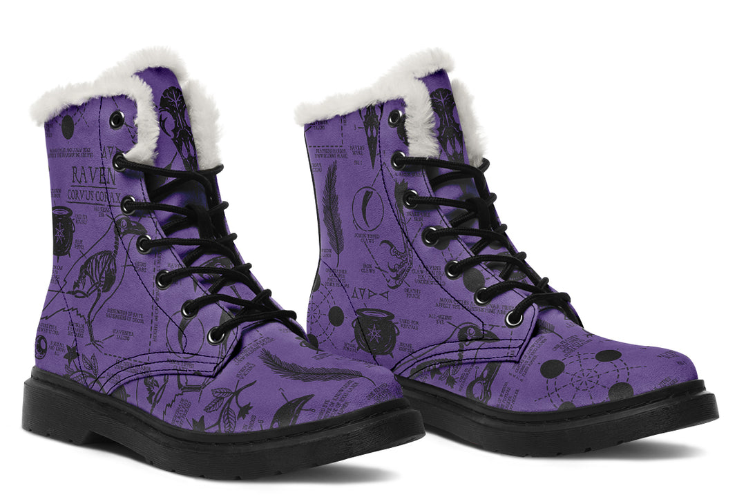 Purple Raven Study Winter Boots