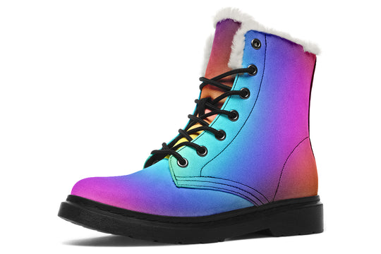 Rainbow Winter Boots