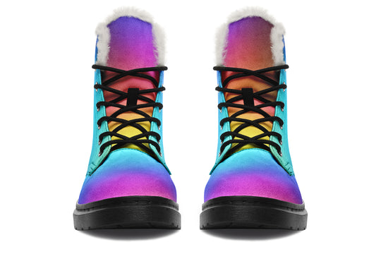Rainbow Winter Boots