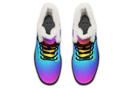 Rainbow Winter Boots