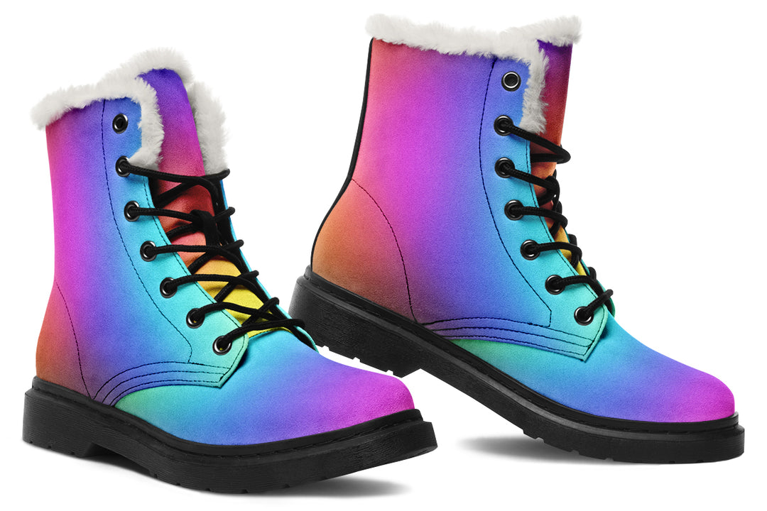 Rainbow Winter Boots