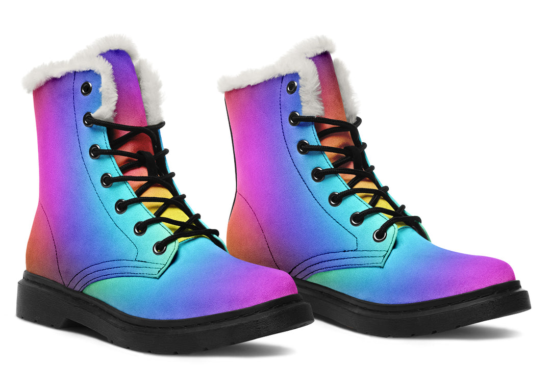 Rainbow Winter Boots