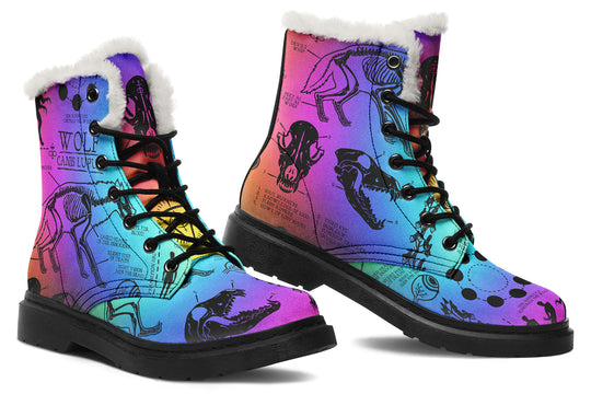 Rainbow Wolf Study Winter Boots