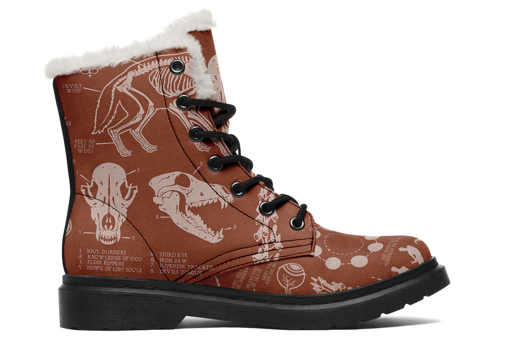 Rosewood Wolf Study Winter Boots