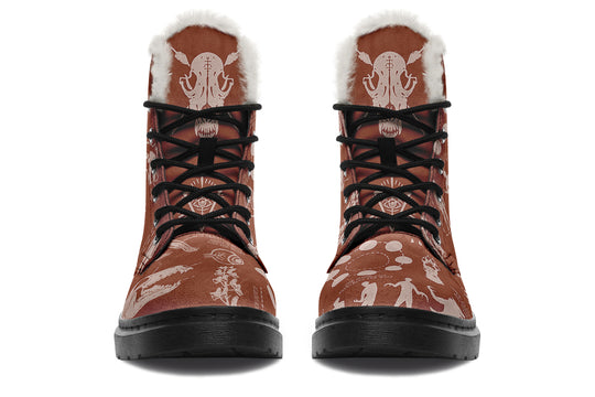 Rosewood Wolf Study Winter Boots