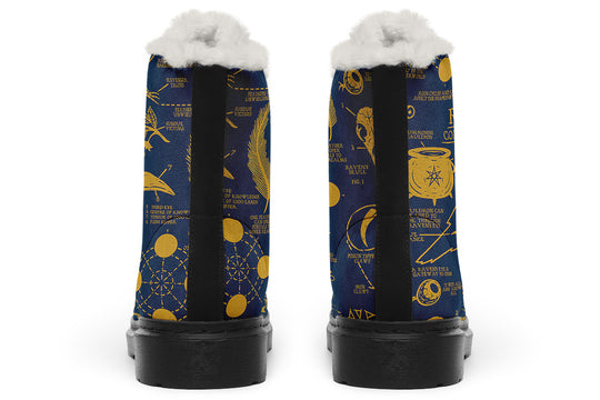 Royal Raven Study Winter Boots - Warm Micro-Suede Doc-Style Boots Lined with Vegan Wool