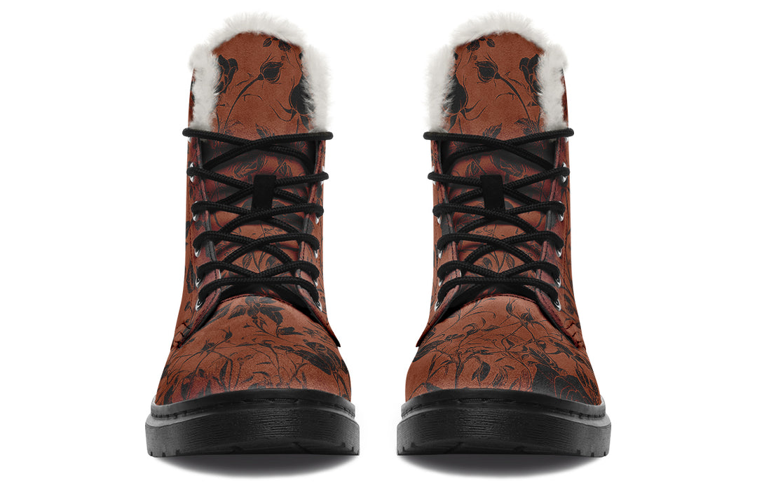 Rust Rose Romance Winter Boots