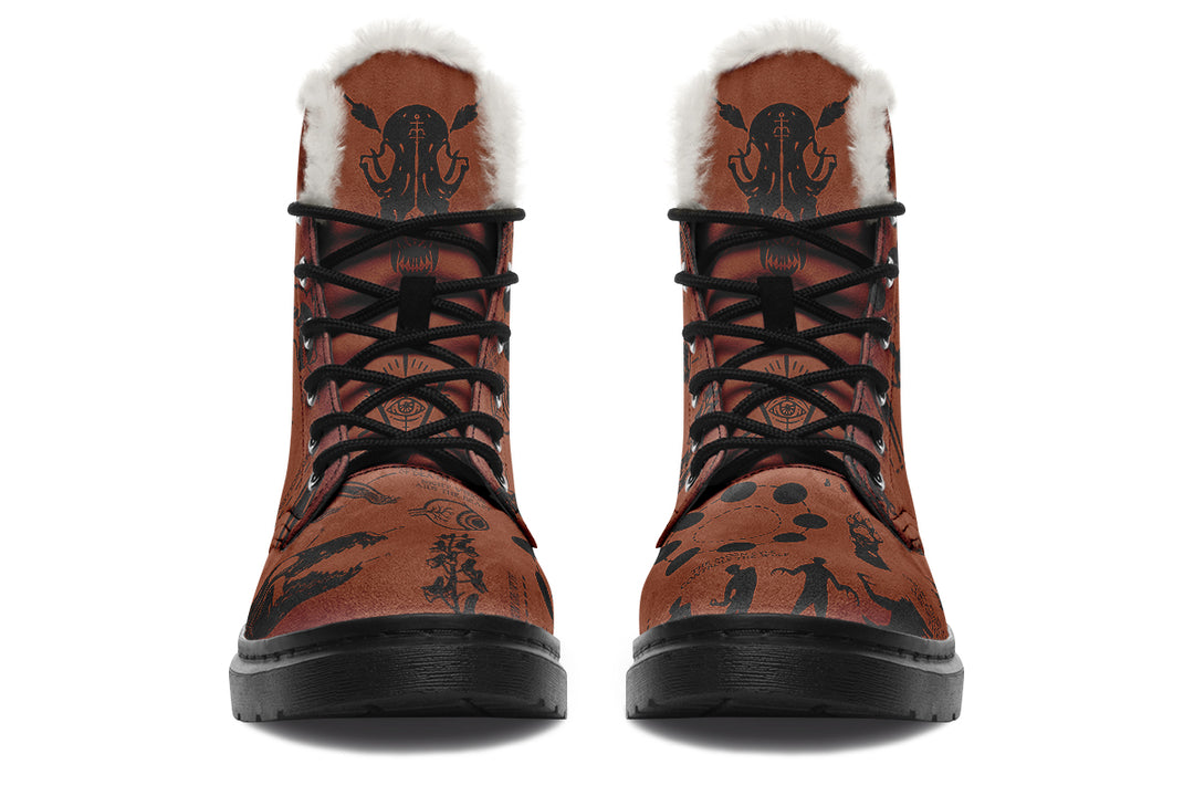 Rust Wolf Study Winter Boots