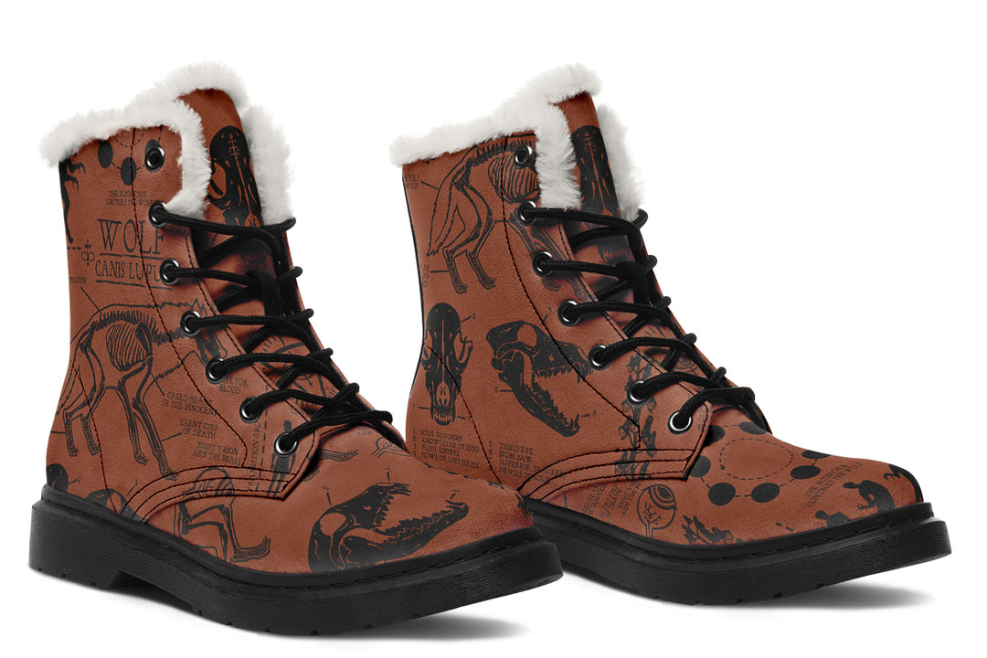 Rust Wolf Study Winter Boots