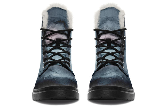 Shadow Winter Boots - Warm Micro-Suede Doc-Style Boots Lined with Vegan Wool