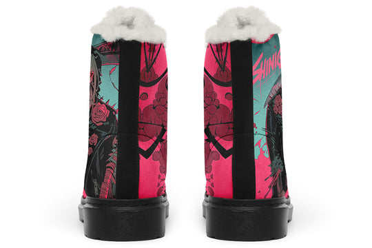 Shinigami Winter Boots - Warm Micro-Suede Doc-Style Boots Lined with Vegan Wool