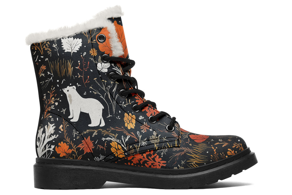 Spirit Guardian Winter Boots - Warm Micro-Suede Doc-Style Boots Lined with Vegan Wool