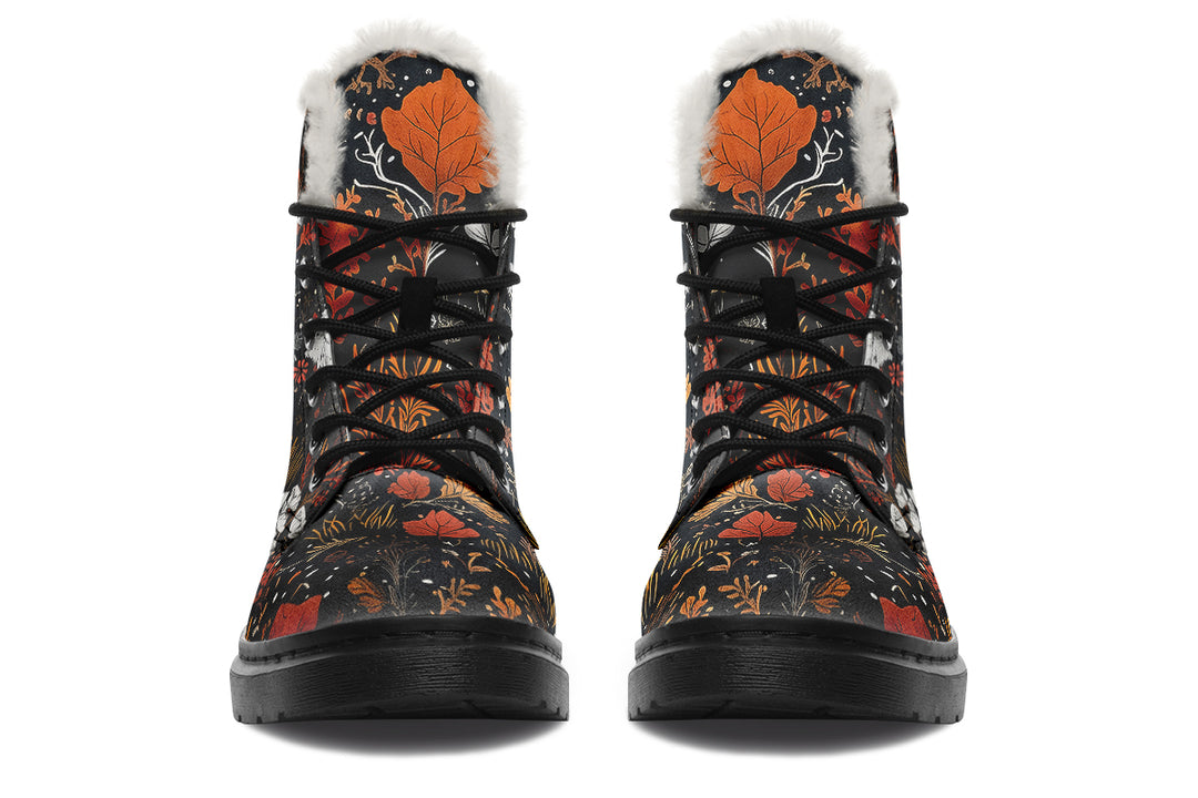 Spirit Guardian Winter Boots - Warm Micro-Suede Doc-Style Boots Lined with Vegan Wool