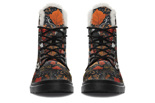 Spirit Guardian Winter Boots - Warm Micro-Suede Doc-Style Boots Lined with Vegan Wool