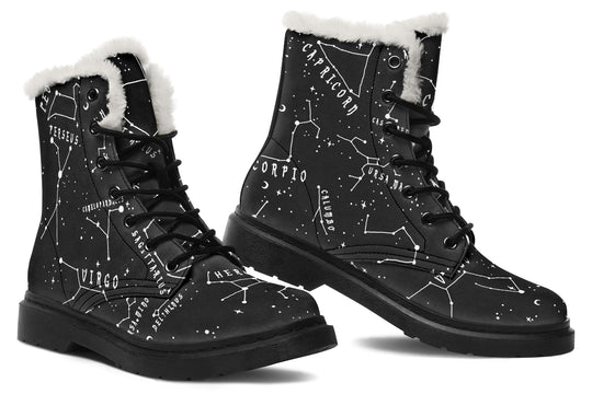 Stellar Winter Boots - Durable Nylon Boots Synthetic Wool Lined Lace-up Festival Weatherproof