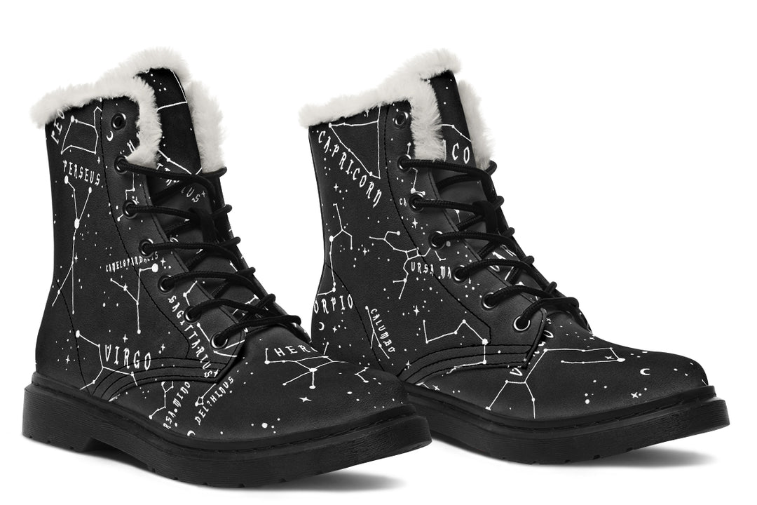 Stellar Winter Boots - Durable Nylon Boots Synthetic Wool Lined Lace-up Festival Weatherproof
