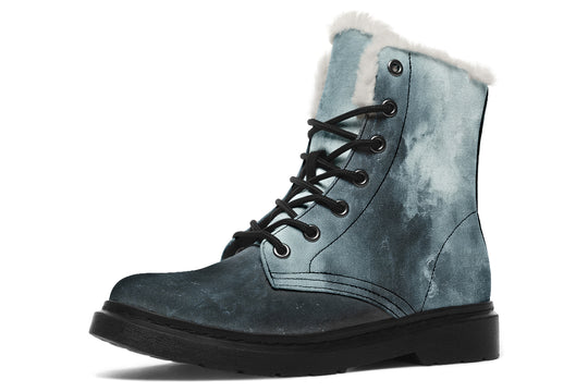 Storm Winter Boots - Warm Micro-Suede Doc-Style Boots Lined with Vegan Wool