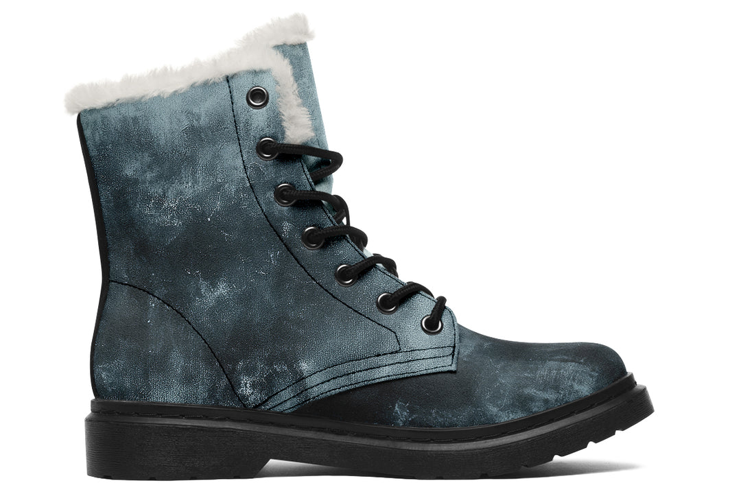 Storm Winter Boots - Warm Micro-Suede Doc-Style Boots Lined with Vegan Wool