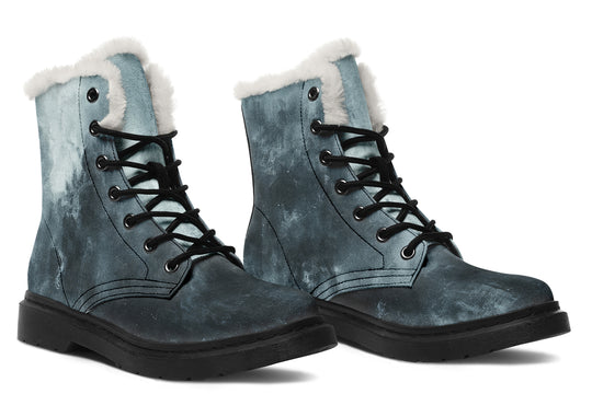 Storm Winter Boots - Warm Micro-Suede Doc-Style Boots Lined with Vegan Wool