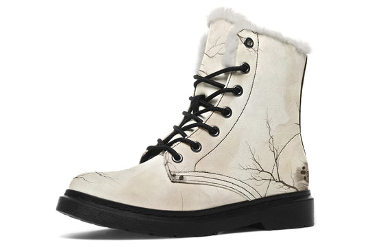 Stormwood Winter Boots - Warm Micro-Suede Doc-Style Boots Lined with Vegan Wool