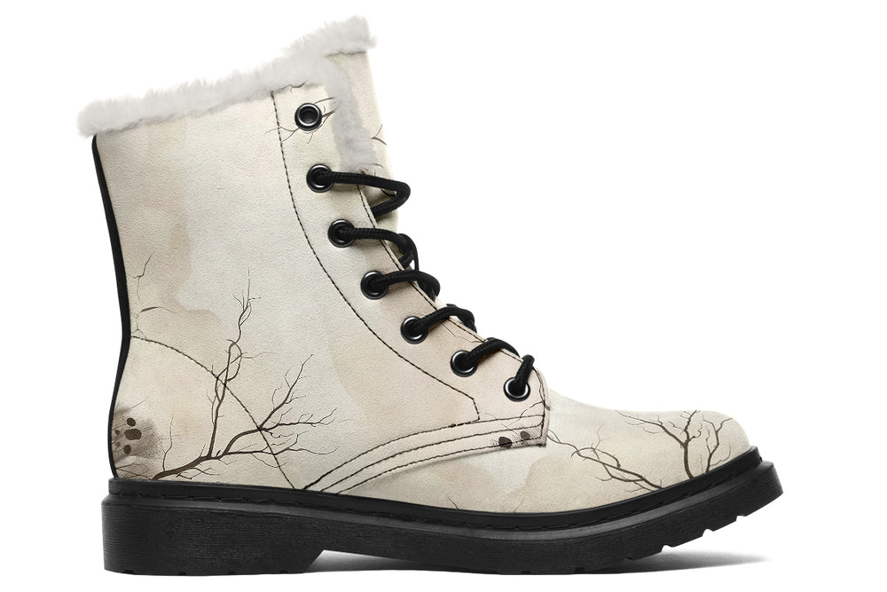 Stormwood Winter Boots - Warm Micro-Suede Doc-Style Boots Lined with Vegan Wool