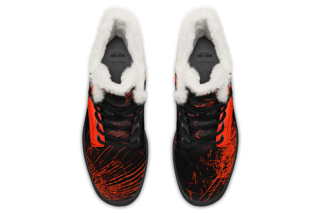 The Redline Winter Boots - Warm Micro-Suede Doc-Style Boots Lined with Vegan Wool