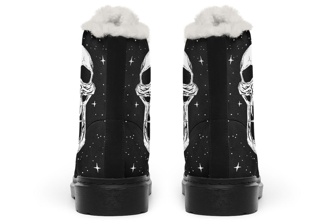 The Star Tarot Winter Boots - Warm Micro-Suede Doc-Style Boots Lined with Vegan Wool