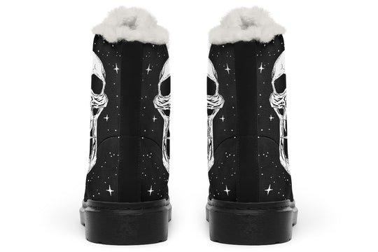 The Star Tarot Winter Boots - Warm Micro-Suede Doc-Style Boots Lined with Vegan Wool