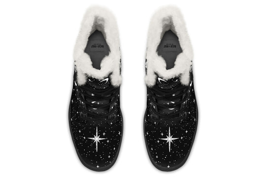 The Star Tarot Winter Boots - Warm Micro-Suede Doc-Style Boots Lined with Vegan Wool