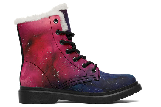 Twilight Winter Boots - Warm Micro-Suede Doc-Style Boots Lined with Vegan Wool