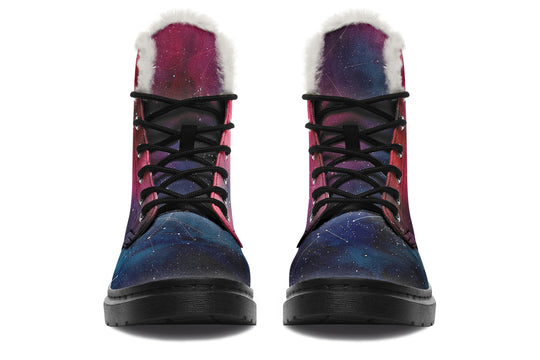 Twilight Winter Boots - Warm Micro-Suede Doc-Style Boots Lined with Vegan Wool