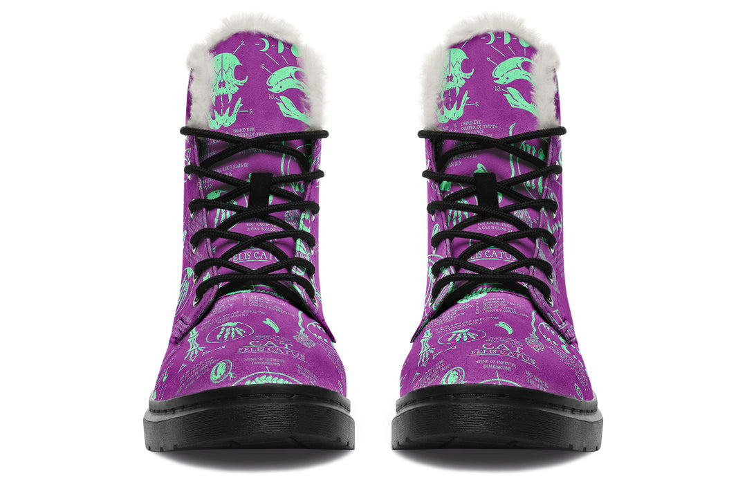 Ultraviolet Cat Study Winter Boots