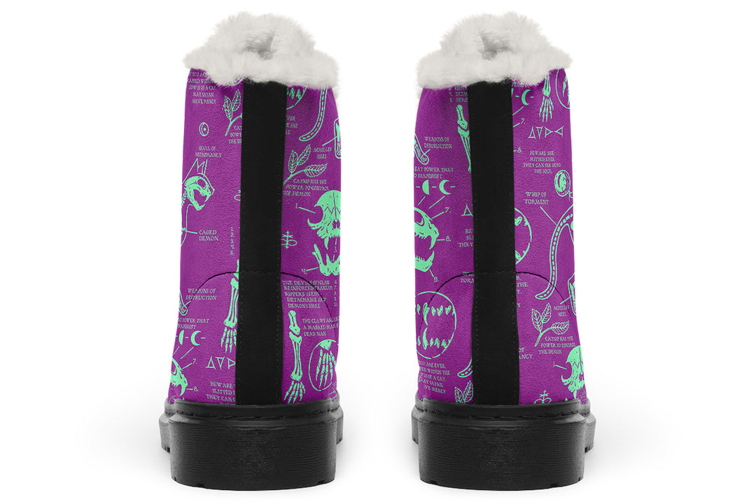 Ultraviolet Cat Study Winter Boots