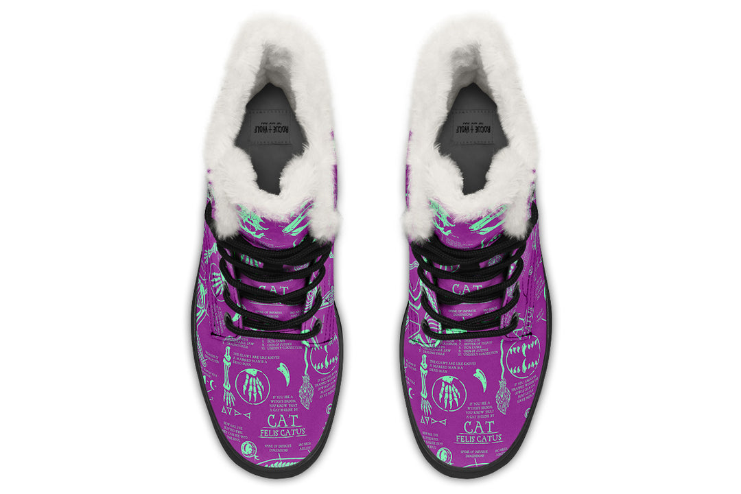 Ultraviolet Cat Study Winter Boots