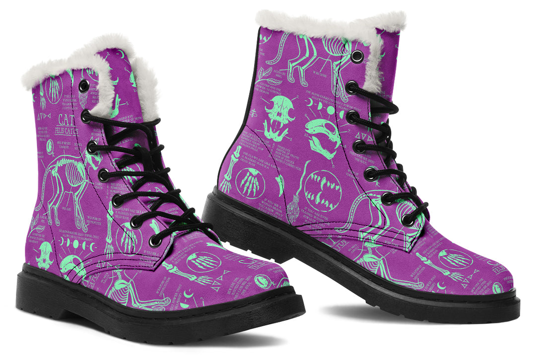 Ultraviolet Cat Study Winter Boots