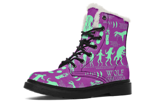 Ultraviolet Wolf Study Winter Boots