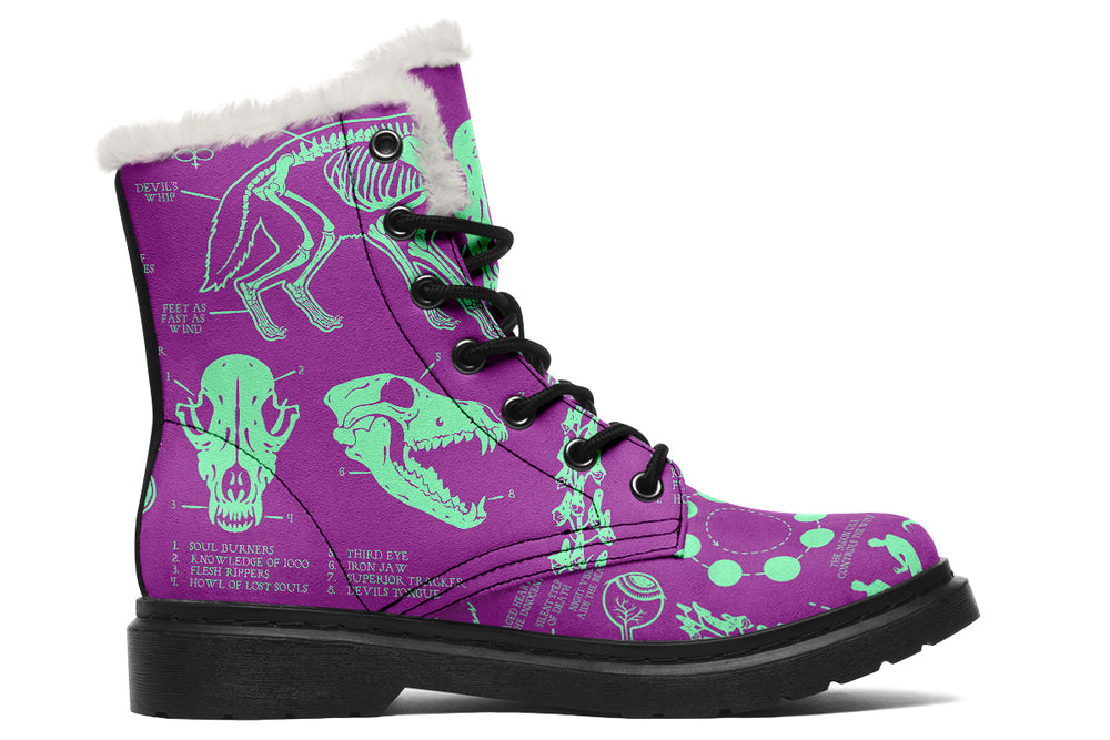Ultraviolet Wolf Study Winter Boots