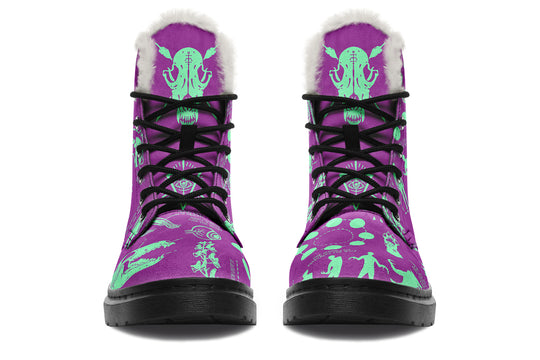 Ultraviolet Wolf Study Winter Boots