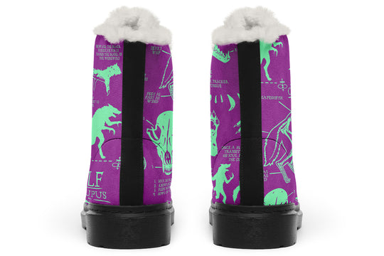 Ultraviolet Wolf Study Winter Boots