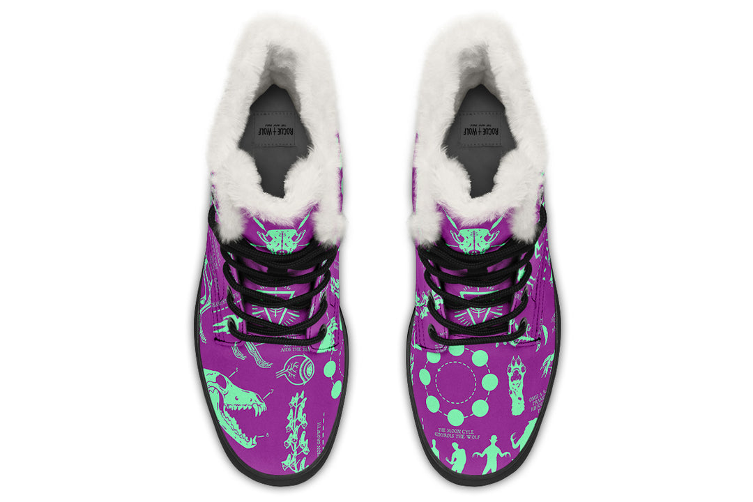 Ultraviolet Wolf Study Winter Boots