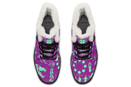 Ultraviolet Wolf Study Winter Boots