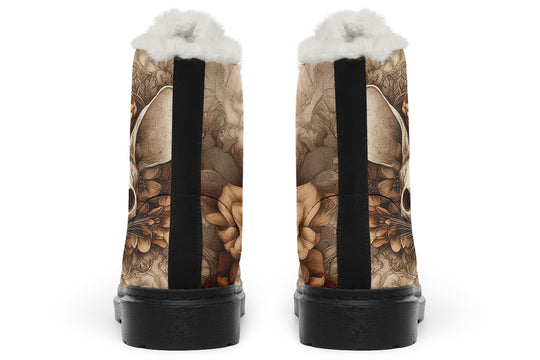 Veilmouse Mandala Winter Boots - Warm Micro-Suede Doc-Style Boots Lined with Vegan Wool