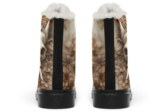 Veiltusk Mandala Winter Boots - Warm Micro-Suede Doc-Style Boots Lined with Vegan Wool