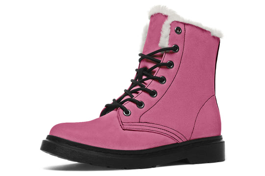 Vintage Rose Winter Boots - Synthetic Wool Lined Boots Durable Nylon Vibrant Print Water Resistant