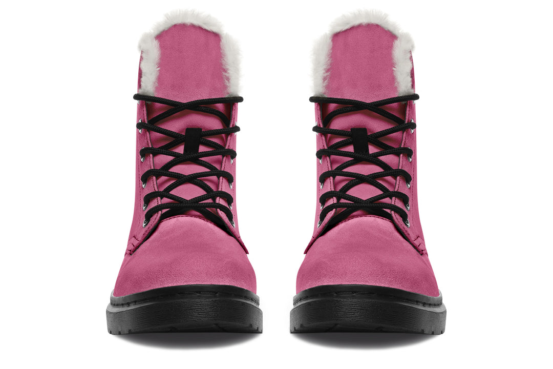 Vintage Rose Winter Boots - Synthetic Wool Lined Boots Durable Nylon Vibrant Print Water Resistant