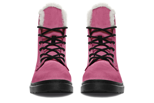 Vintage Rose Winter Boots - Synthetic Wool Lined Boots Durable Nylon Vibrant Print Water Resistant