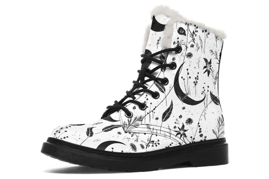 White Moonlit Botanica Winter Boots