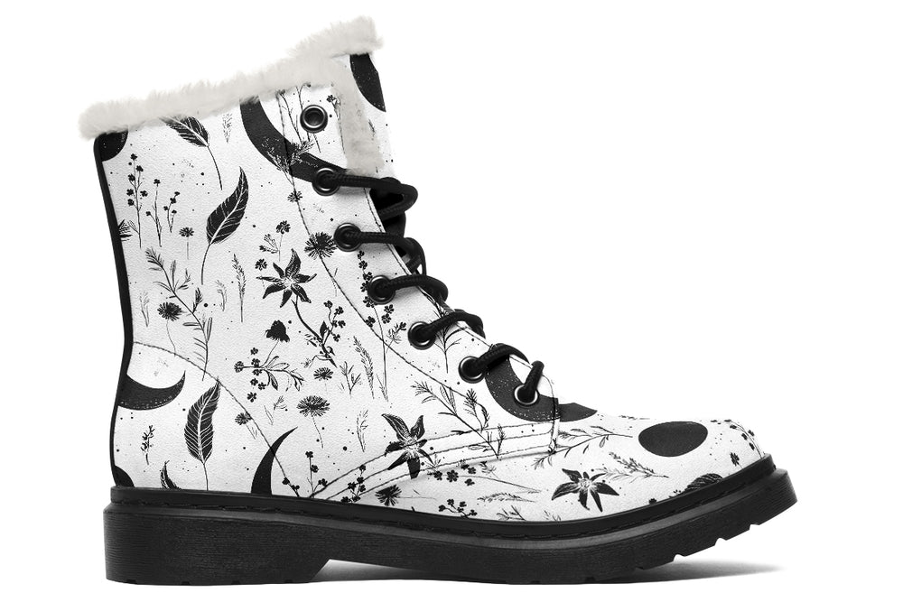 White Moonlit Botanica Winter Boots