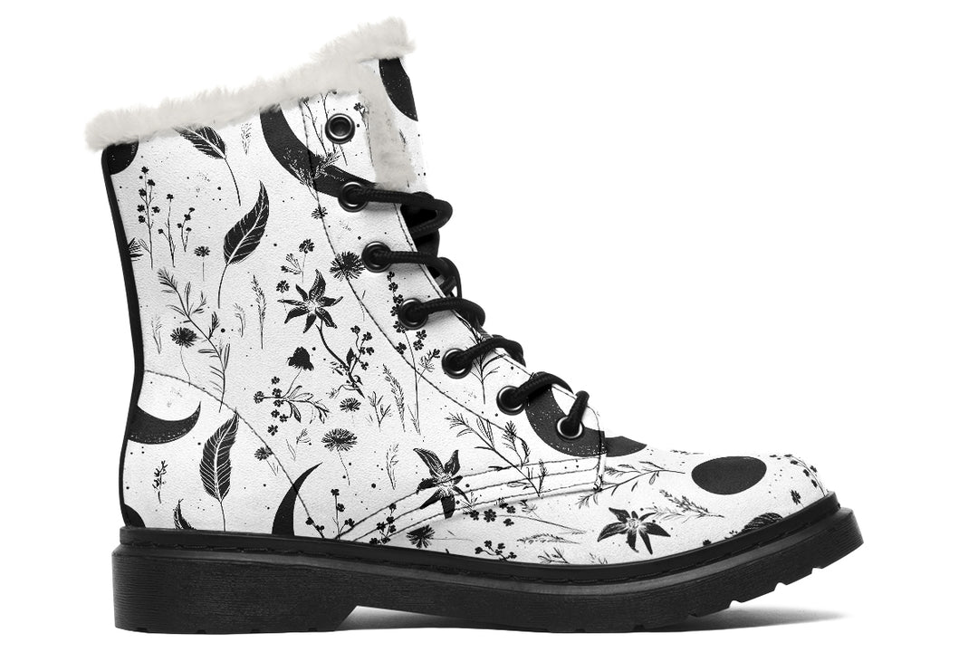 White Moonlit Botanica Winter Boots