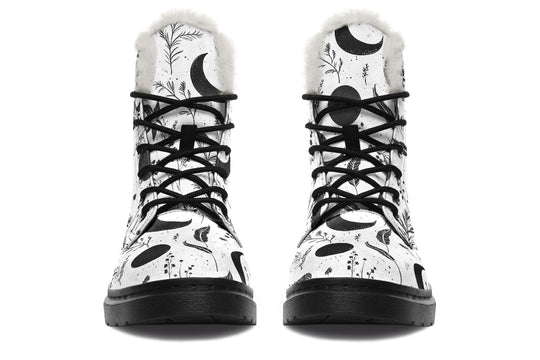 White Moonlit Botanica Winter Boots